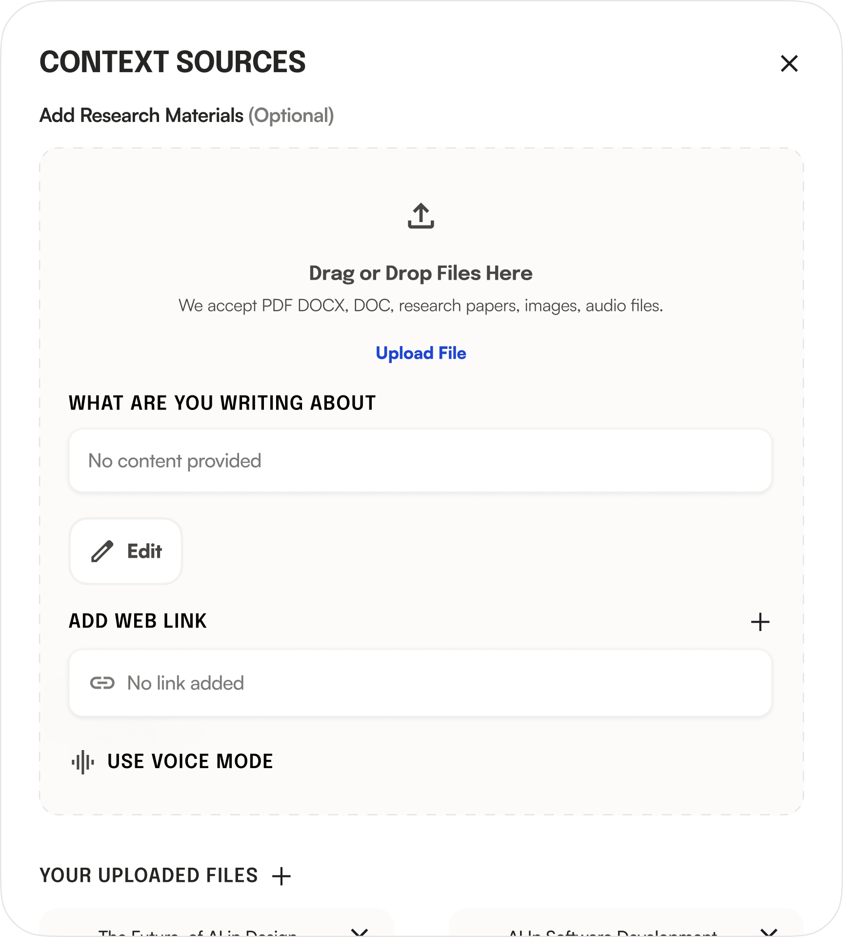 CONTEXT AWARE RESEARCH SUMMARIES